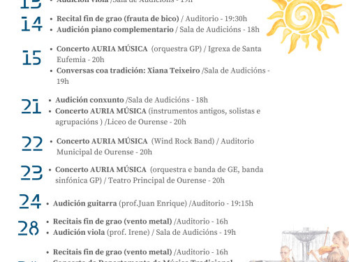 Actividades do mes de abril