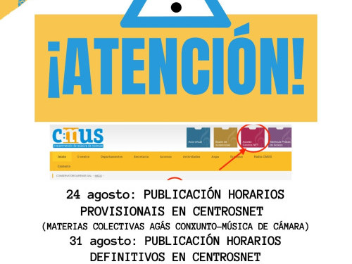 Inicio de curso- datas importantes