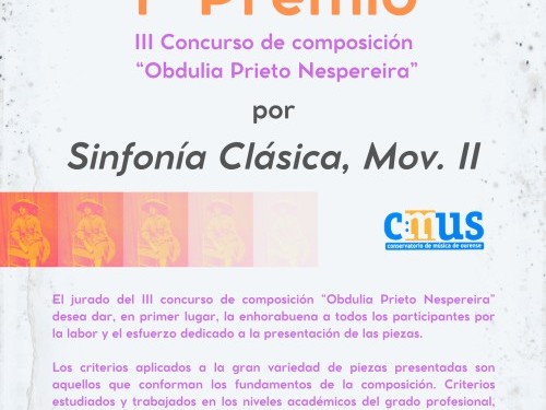 Gañador do III Concurso de Composición 