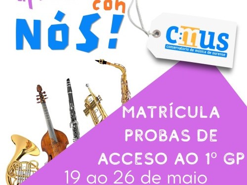 Matrícula Probas de acceso ao 1º GP