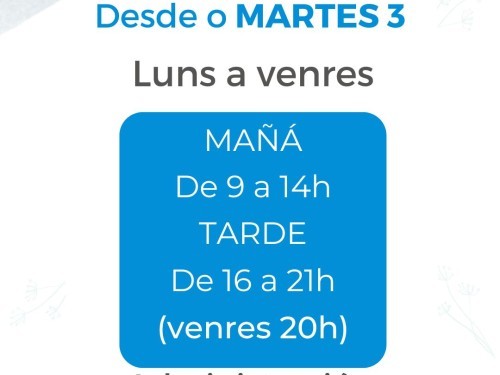 Horario mes de xuño