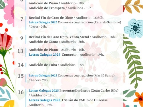 ACTIVIDADES MES DE MAIO (PRIMEIRA QUINCENA)