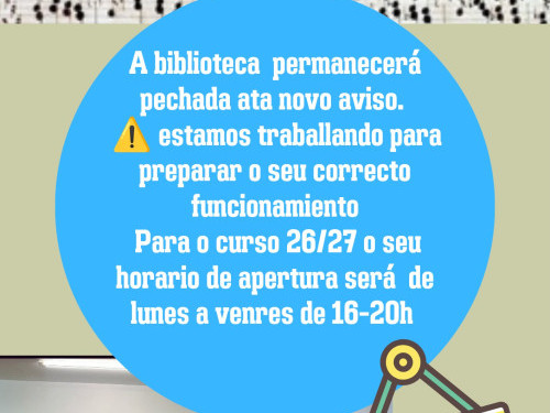 Biblioteca do centro pechada ata novo aviso